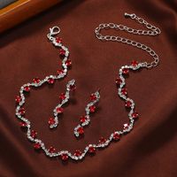 Elegant Lady Geometric Alloy Plating Inlay Rhinestones Gold Plated Women's Earrings Necklace main image 8
