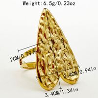 304 Stainless Steel 14K Gold Plated Exaggerated Sexy Plating Heart Shape Open Rings main image 2