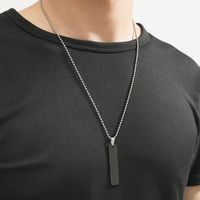 Felsen Einfacher Stil Strassenmode Geometrisch Rostfreier Stahl Titan Stahl Überzug Unisex Halskette Mit Anhänger sku image 2
