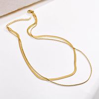 304 Stainless Steel 18K Gold Plated Casual Simple Style Plating Solid Color Necklace main image 5
