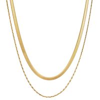 304 Stainless Steel 18K Gold Plated Casual Simple Style Plating Solid Color Necklace main image 2