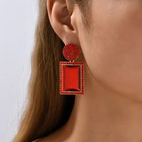 1 Pair Fashion Geometric Metal Plating Rhinestones Women's Drop Earrings main image 10