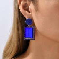 1 Pair Fashion Geometric Metal Plating Rhinestones Women's Drop Earrings main image 3
