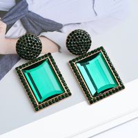 1 Pair Fashion Geometric Metal Plating Rhinestones Women's Drop Earrings sku image 3