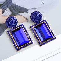1 Pair Fashion Geometric Metal Plating Rhinestones Women's Drop Earrings sku image 4