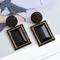 1 Pair Fashion Geometric Metal Plating Rhinestones Women's Drop Earrings sku image 5