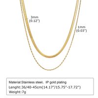 304 Stainless Steel 18K Gold Plated Casual Simple Style Plating Solid Color Necklace main image 3