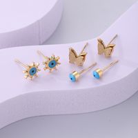 3 Pairs Modern Style Butterfly Stainless Steel Ear Studs main image 1