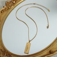 Hip-hop Simple Style Solid Color Titanium Steel 18k Gold Plated Necklace In Bulk sku image 2