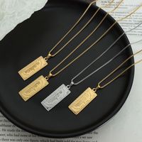 Hip-hop Simple Style Solid Color Titanium Steel 18k Gold Plated Necklace In Bulk main image 2