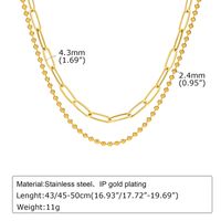 304 Stainless Steel Modern Style Artistic Plating Solid Color Necklace main image 3