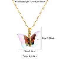 Élégant Commuer Papillon Acier Inoxydable Laiton Plaqué Or 18k Pendentif En Masse main image 8