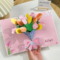 Goddess' Day Birthday Greeting Card Mother's Day Bouquet Creative Three-dimensional Advanced Sense Card sku image 3