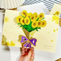 Goddess' Day Birthday Greeting Card Mother's Day Bouquet Creative Three-dimensional Advanced Sense Card sku image 5