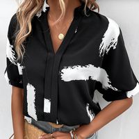 Women's Blouse Half Sleeve Blouses Printing Casual Simple Style Printing main image 2