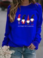 Women's Hoodie Long Sleeve Hoodies & Sweatshirts Printing Christmas Letter Rudolph Doll main image 2