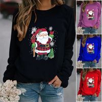 Women's Hoodie Long Sleeve Hoodies & Sweatshirts Printing Christmas Santa Claus main image 1