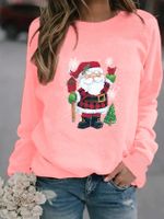 Women's Hoodie Long Sleeve Hoodies & Sweatshirts Printing Christmas Santa Claus main image 4