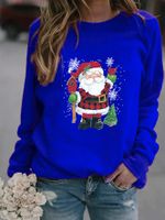 Women's Hoodie Long Sleeve Hoodies & Sweatshirts Printing Christmas Santa Claus main image 2
