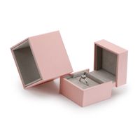 Simple Style Solid Color Flannel Grid Pattern Special Paper Jewelry Boxes main image 2