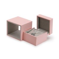 Simple Style Solid Color Flannel Grid Pattern Special Paper Jewelry Boxes sku image 2