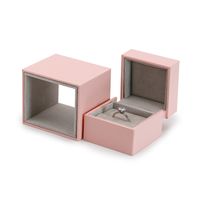 Simple Style Solid Color Flannel Grid Pattern Special Paper Jewelry Boxes sku image 1
