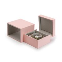 Simple Style Solid Color Flannel Grid Pattern Special Paper Jewelry Boxes sku image 4