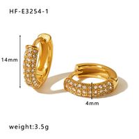 1 Pair Classic Style U Shape Crown Butterfly Plating Inlay Stainless Steel Artificial Pearls Rhinestones Zircon 18K Gold Plated Earrings sku image 7