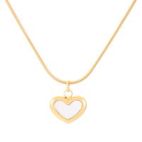 Stainless Steel 18K Gold Plated Luxurious Plating Heart Shape Bracelets Earrings Necklace sku image 4