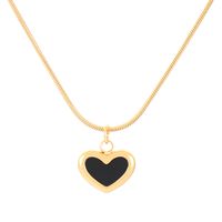 Stainless Steel 18K Gold Plated Luxurious Plating Heart Shape Bracelets Earrings Necklace sku image 5