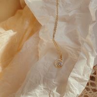 Lady Moon Sterling Silver Inlay Artificial Gemstones Pendant Necklace sku image 1