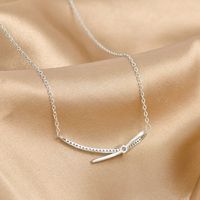 Modern Style Bow Knot Copper Plating Inlay Zircon Gold Plated Pendant Necklace main image 1