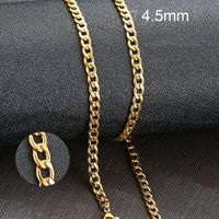 201 Stainless Steel 304 Stainless Steel Gold Plated Simple Style Plating Solid Color Necklace sku image 6