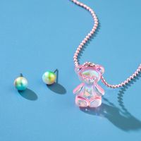 Wholesale Jewelry Cute Star Heart Shape Imitation Pearl Resin Earrings Necklace main image 6