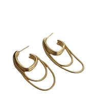 1 Pair Modern Style Geometric Plating Copper Drop Earrings main image 5