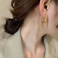 1 Pair Modern Style Geometric Plating Copper Drop Earrings main image 3