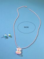 Wholesale Jewelry Cute Star Heart Shape Imitation Pearl Resin Earrings Necklace sku image 3
