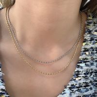 Simple Style Solid Color Titanium Steel 18k Gold Plated Necklace In Bulk main image 3