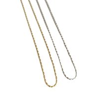 Simple Style Solid Color Titanium Steel 18k Gold Plated Necklace In Bulk main image 4