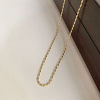 Simple Style Solid Color Titanium Steel 18k Gold Plated Necklace In Bulk sku image 1