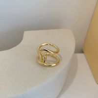 Einfacher Stil Geometrisch Kupfer Offener Ring In Masse sku image 1