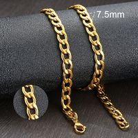 201 Stainless Steel 304 Stainless Steel Gold Plated Simple Style Plating Solid Color Necklace sku image 11