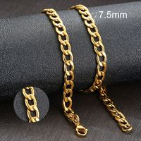 201 Stainless Steel 304 Stainless Steel Gold Plated Simple Style Plating Solid Color Necklace sku image 12