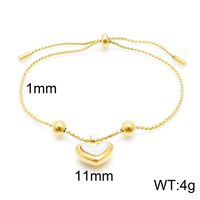 Stainless Steel 18K Gold Plated Luxurious Plating Heart Shape Bracelets Earrings Necklace sku image 10