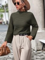 Women's Sweater Nine Points Sleeve Sweaters & Cardigans Casual Solid Color main image 4