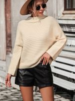 Women's Sweater Nine Points Sleeve Sweaters & Cardigans Casual Solid Color main image 8