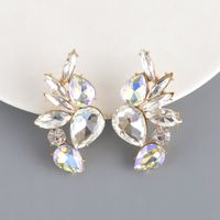 1 Pair Glam Luxurious Water Droplets Inlay Alloy Alloy Ear Studs main image 2