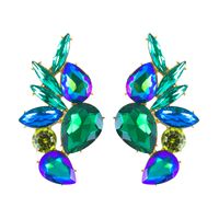 1 Pair Glam Luxurious Water Droplets Inlay Alloy Alloy Ear Studs sku image 1