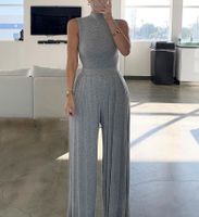 Women's Daily Simple Style Solid Color Full Length Pleated Jumpsuits main image 3