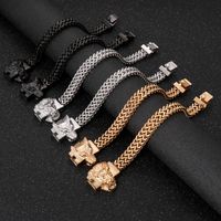 Hip-Hop Rock Skull Stainless Steel Plating 18K Gold Plated Men'S Bracelets main image 1